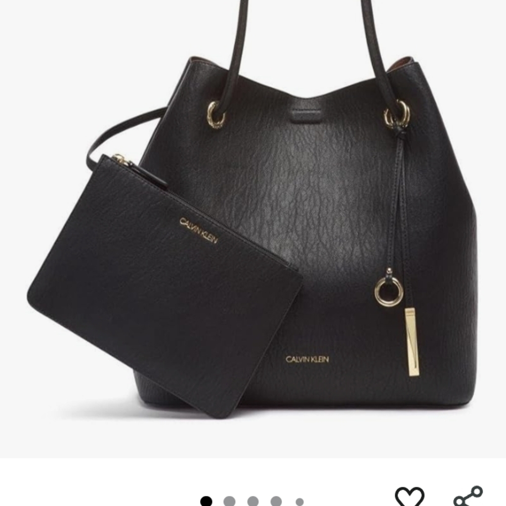 Calvin Klein Black Tote and Pouch Set